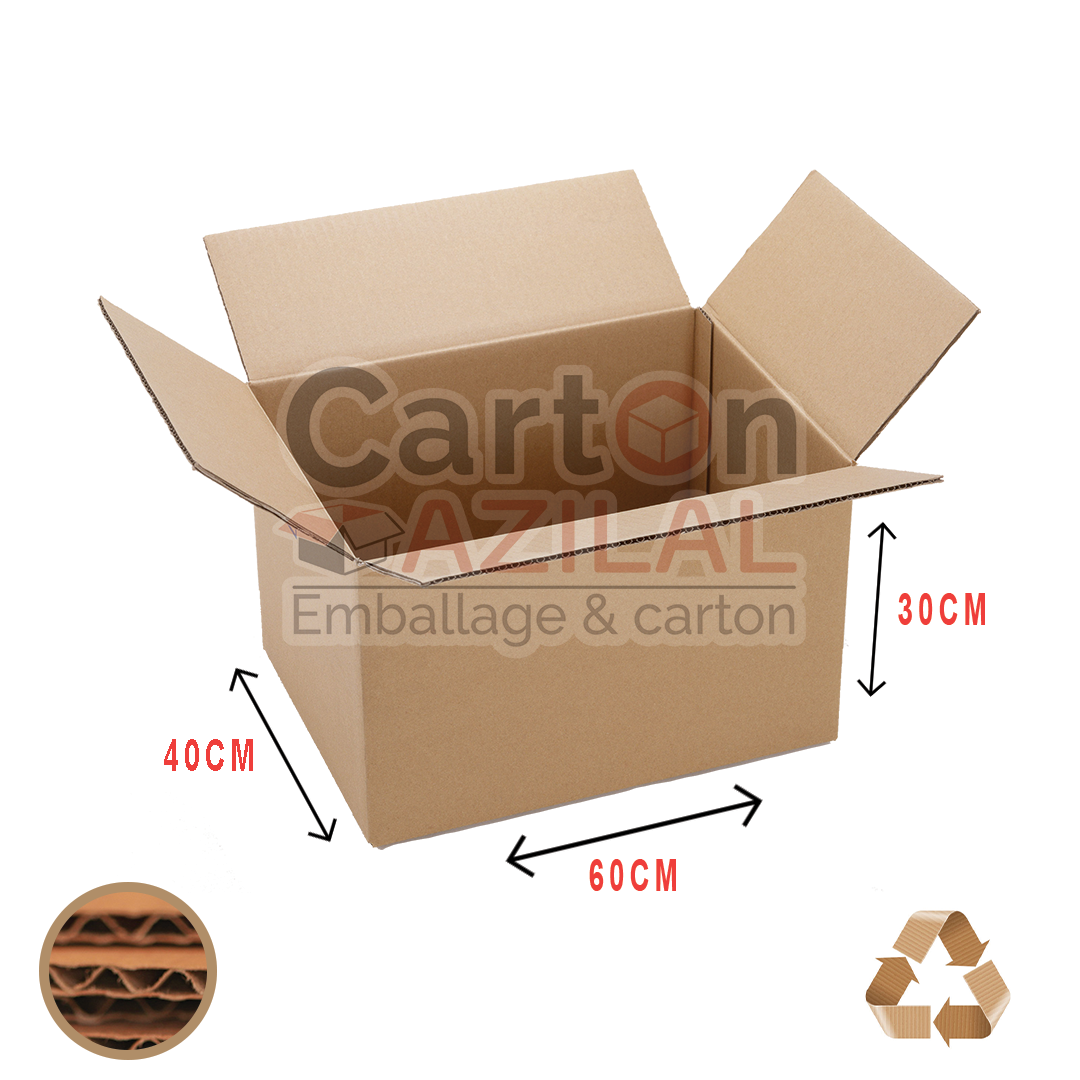 Carton 60x40x30 simple écrue