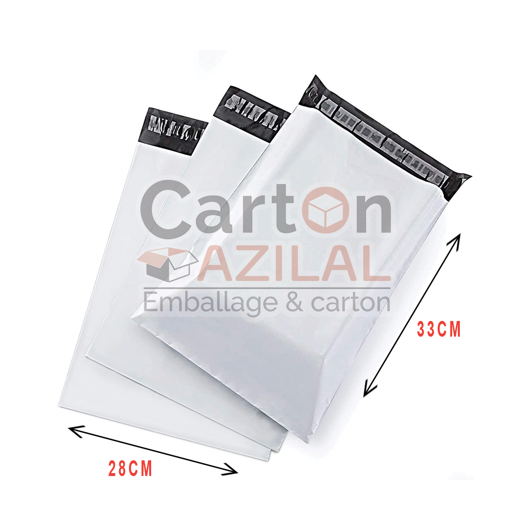 Sachet 28x33 Scellable Blanc adhésif