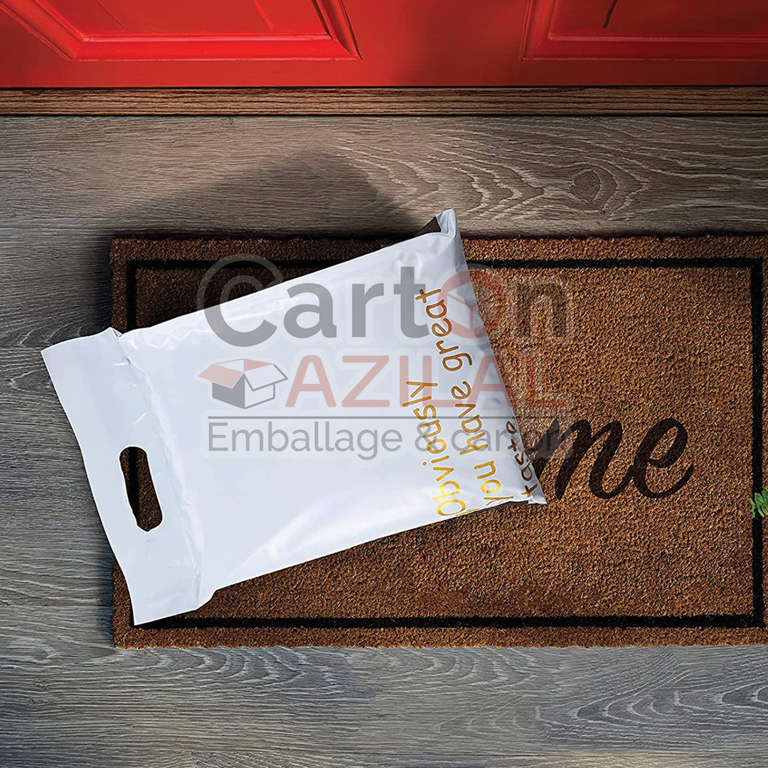 Sachet Auto-Adhésifs 32x43 Scellable BLANC a Poignée